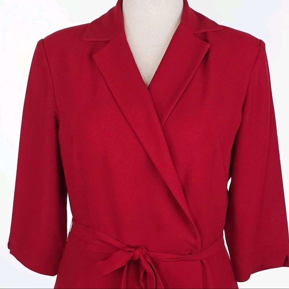 Talbots Red Wrap Dress - Picture 4 of 10